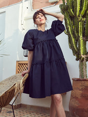 [MARRAKECH]EL SLEEVE KNEE-LENGTH DRESS