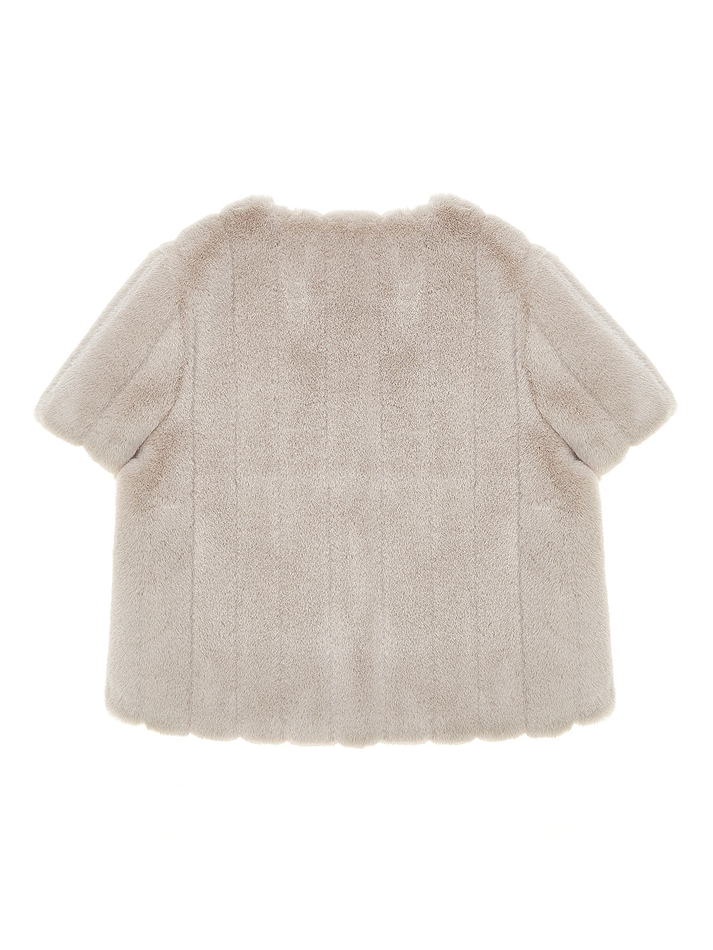 FAUX FUR HALF SLEEVED JACKET