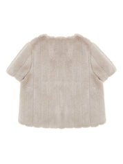 FAUX FUR HALF SLEEVED JACKET
