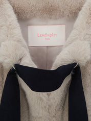 FAUX FUR HALF SLEEVED JACKET