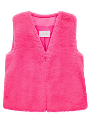 [FINAL SALE] FAUX FUR MORI V-NECK VEST