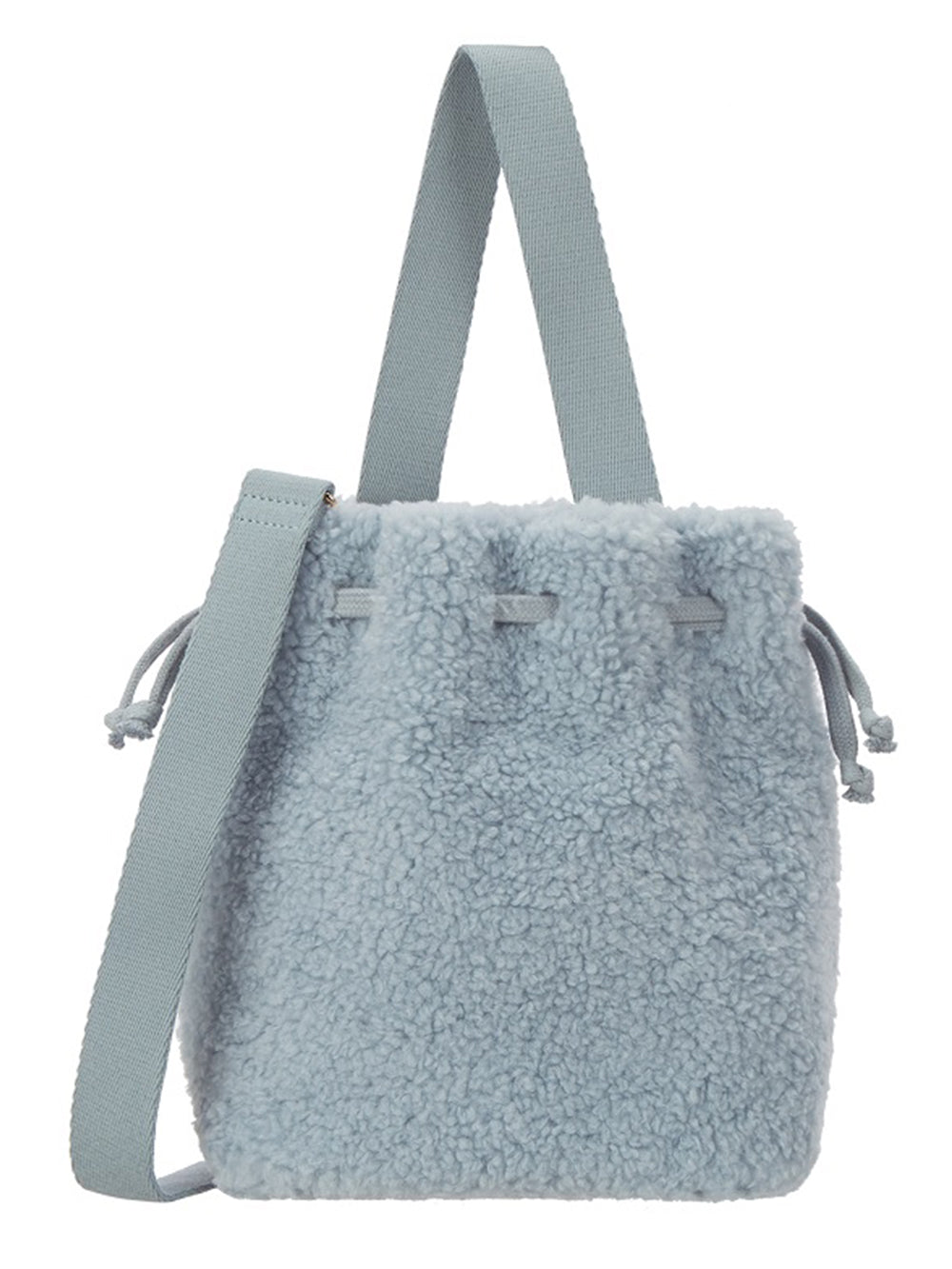 [SIGNATURE LINE] FAUX FUR BÉNÉ BUCKET BAG