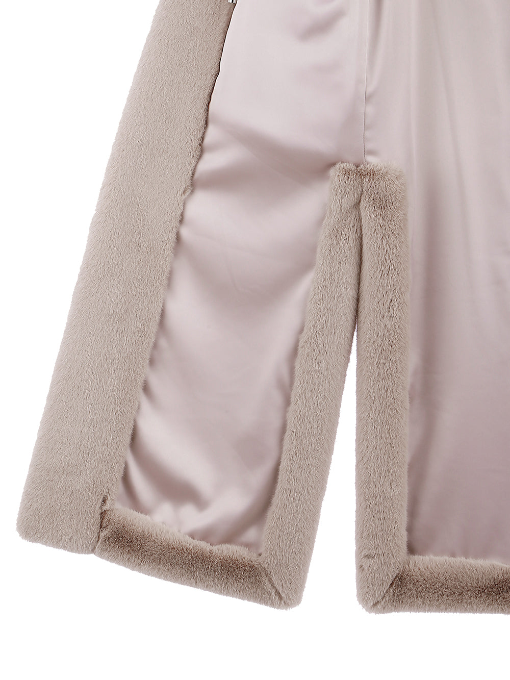 [SIGNATURE LINE] FAUX FUR LAON HOODED MAXI COAT