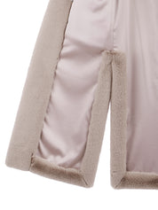 [SIGNATURE LINE] FAUX FUR LAON HOODED MAXI COAT