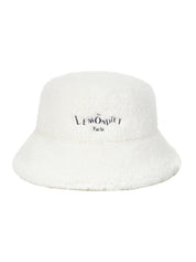 [SIGNATURE LINE] FAUX FUR BUCKET HAT WITH LEMÖNPLET LOGO