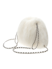 [SIGNATURE LINE] FAUX FUR CHUPETTE BACKPACK