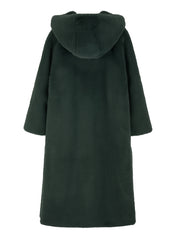 [SIGNATURE LINE] FAUX FUR LAON HOODED MAXI COAT