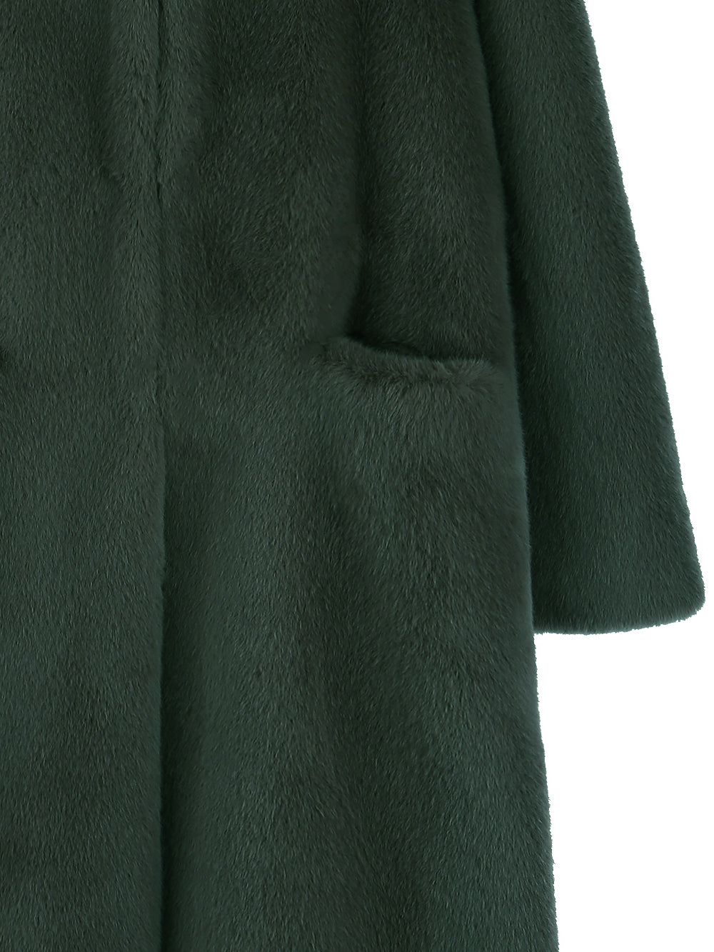 [SIGNATURE LINE] FAUX FUR LAON HOODED MAXI COAT