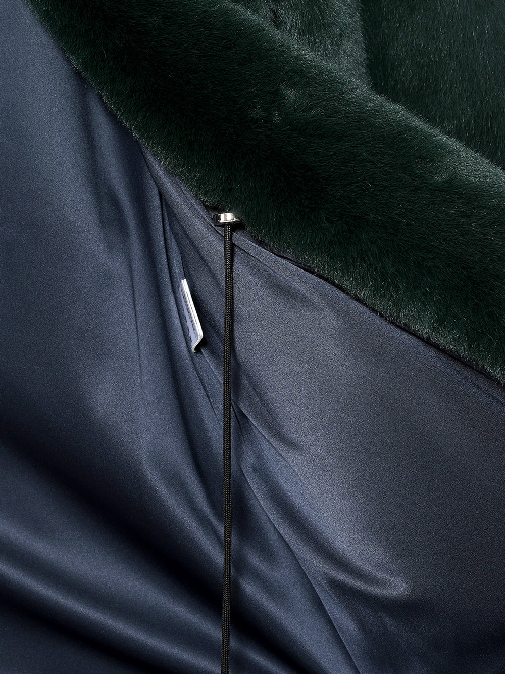 [SIGNATURE LINE] FAUX FUR LAON HOODED MAXI COAT