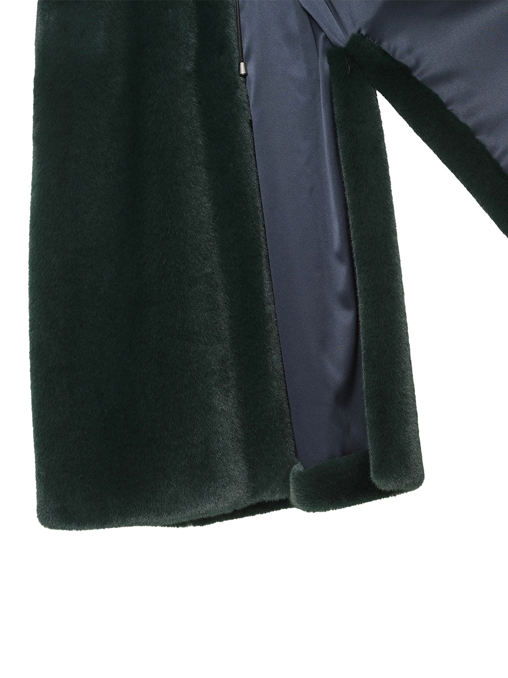 [SIGNATURE LINE] FAUX FUR LAON HOODED MAXI COAT