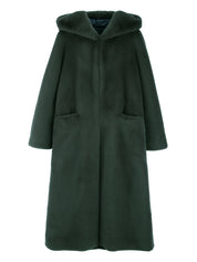 [SIGNATURE LINE] FAUX FUR LAON HOODED MAXI COAT