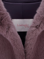 [SIGNATURE LINE] FAUX FUR LAON HOODED MAXI COAT