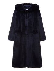 [SIGNATURE LINE] FAUX FUR LAON HOODED MAXI COAT