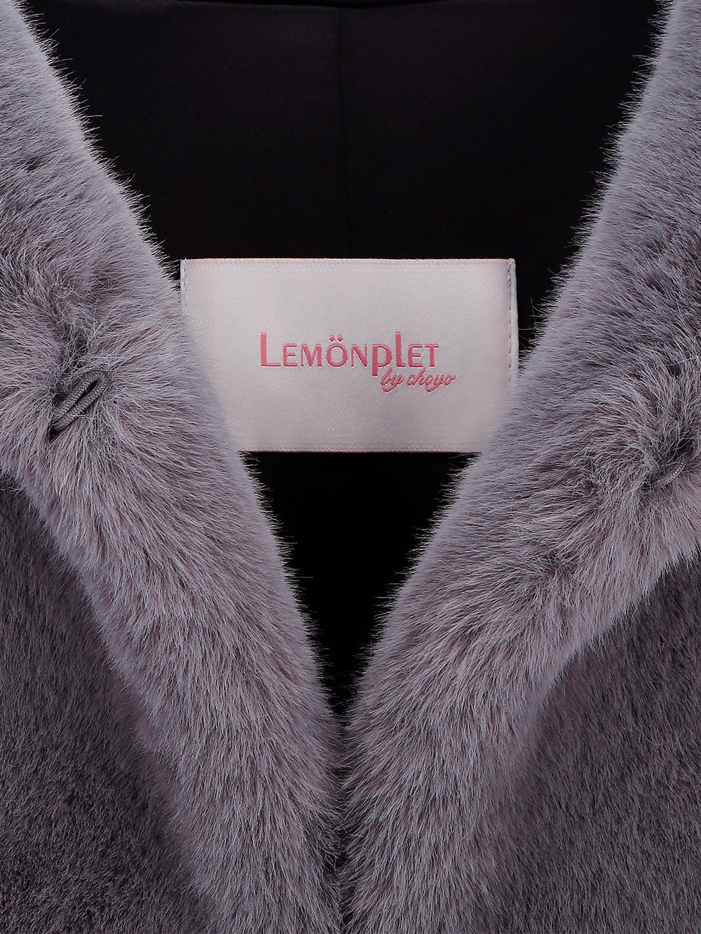 [SIGNATURE LINE] FAUX FUR LAON HOODED MAXI COAT