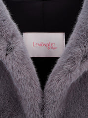 [SIGNATURE LINE] FAUX FUR LAON HOODED MAXI COAT