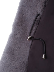[SIGNATURE LINE] FAUX FUR LAON HOODED MAXI COAT