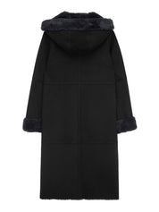 FAUX FUR LOMPER HOODED COAT
