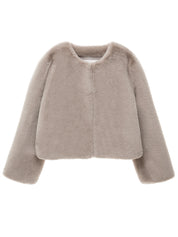 [SIGNATURE LINE] FAUX FUR BIEN SHORT JACKET