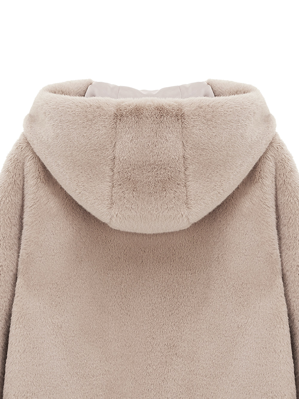 [SIGNATURE LINE] FAUX FUR BIEN HOODED SHORT JACKET