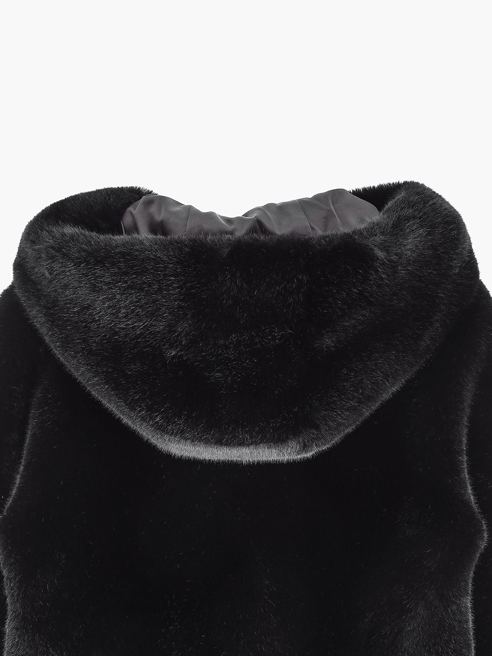 [SIGNATURE LINE] FAUX FUR BIEN HOODED SHORT JACKET
