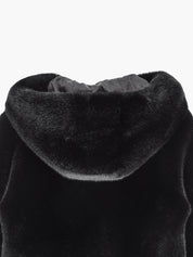 [SIGNATURE LINE] FAUX FUR BIEN HOODED SHORT JACKET