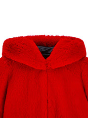 [SIGNATURE LINE] FAUX FUR BIEN HOODED SHORT JACKET