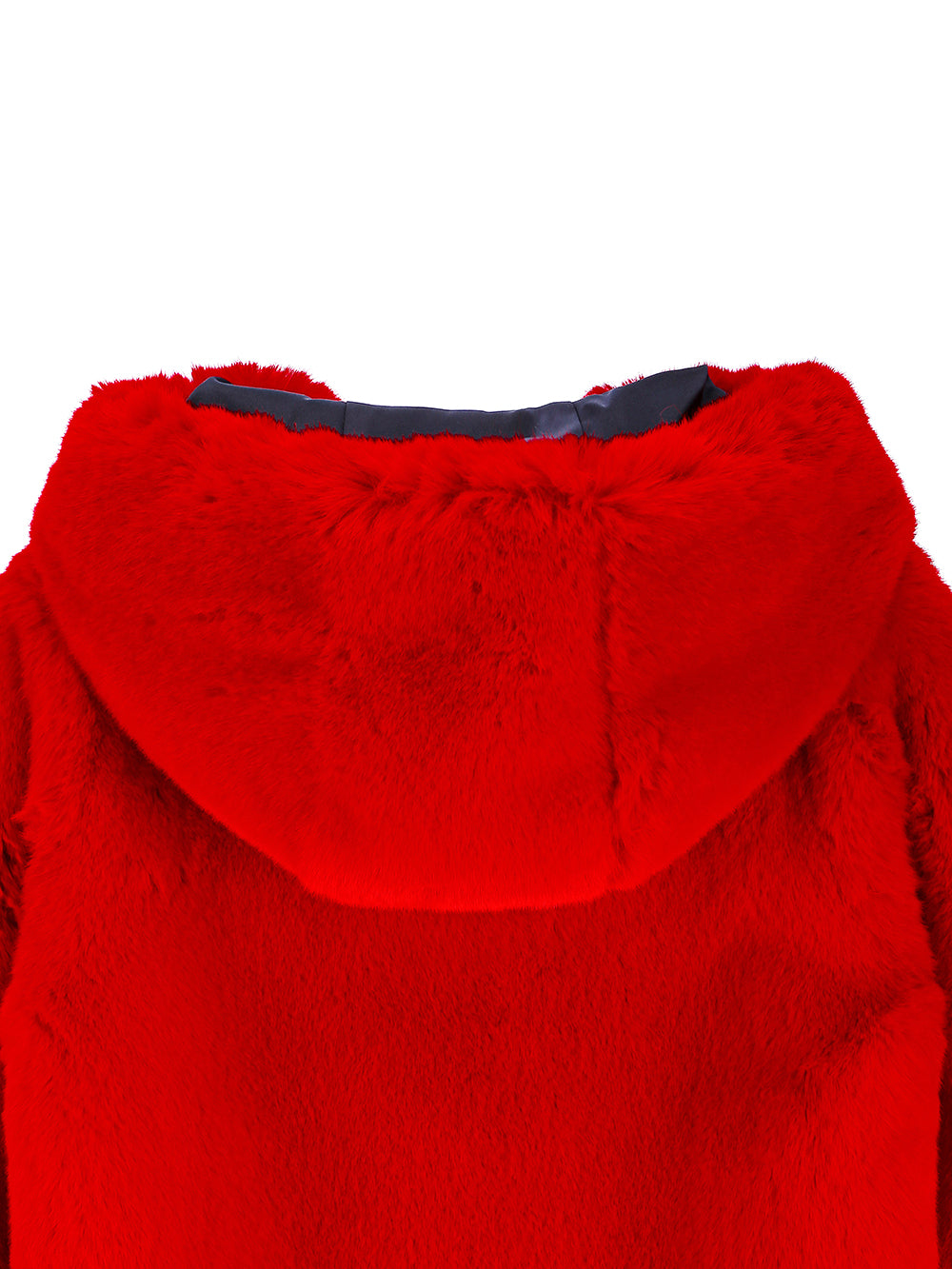 [SIGNATURE LINE] FAUX FUR BIEN HOODED SHORT JACKET