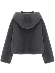 [SIGNATURE LINE] FAUX FUR BIEN HOODED SHORT JACKET