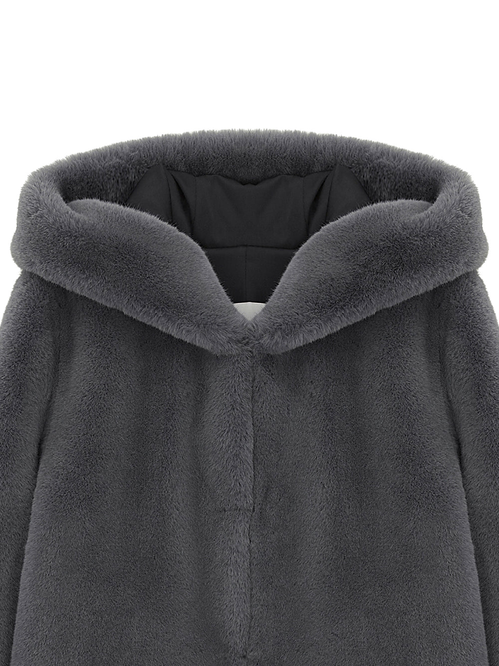[SIGNATURE LINE] FAUX FUR BIEN HOODED SHORT JACKET