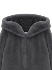 [SIGNATURE LINE] FAUX FUR BIEN HOODED SHORT JACKET