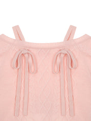 [FINAL SALE] KNIT VIVI RIBBON DETAIL TOP