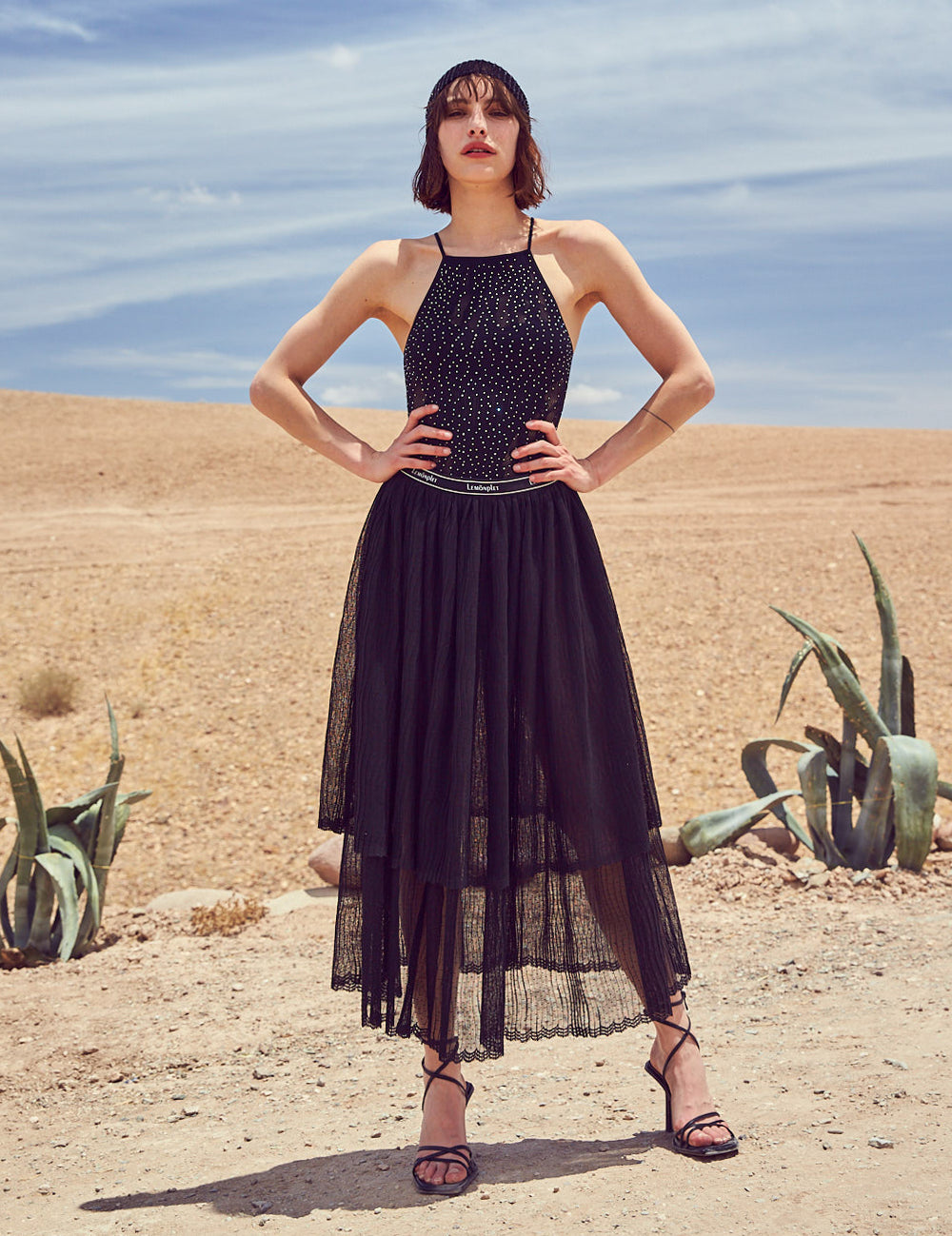 [FINAL SALE] NIA LONG-LENGTH PLEATED SKIRT