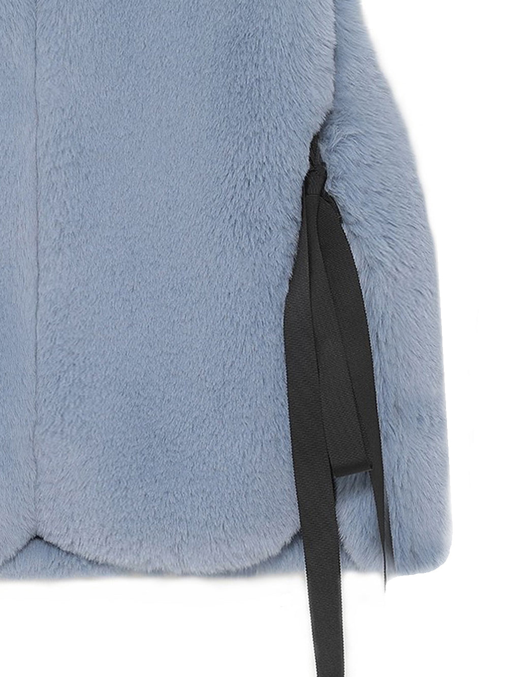 [SIGNATURE LINE] FAUX FUR TIED KITTEN RIBBON VEST