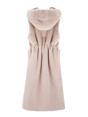 [SIGNATURE LINE] FAUX FUR LAON HOODED MAXI VEST