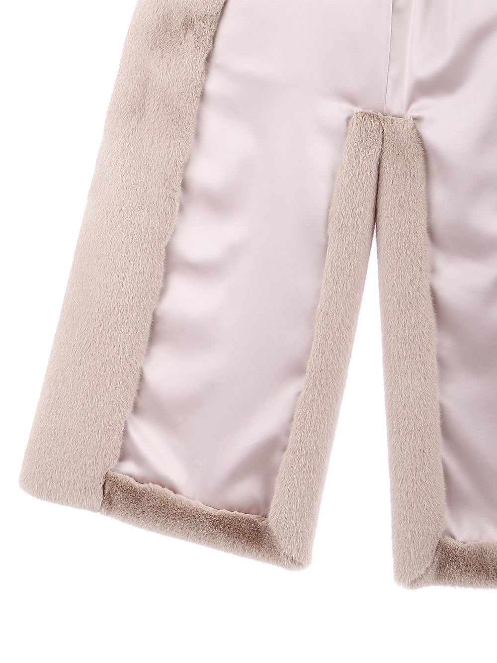 [SIGNATURE LINE] FAUX FUR LAON HOODED MAXI VEST