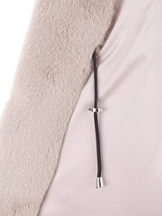 [SIGNATURE LINE] FAUX FUR LAON HOODED MAXI VEST