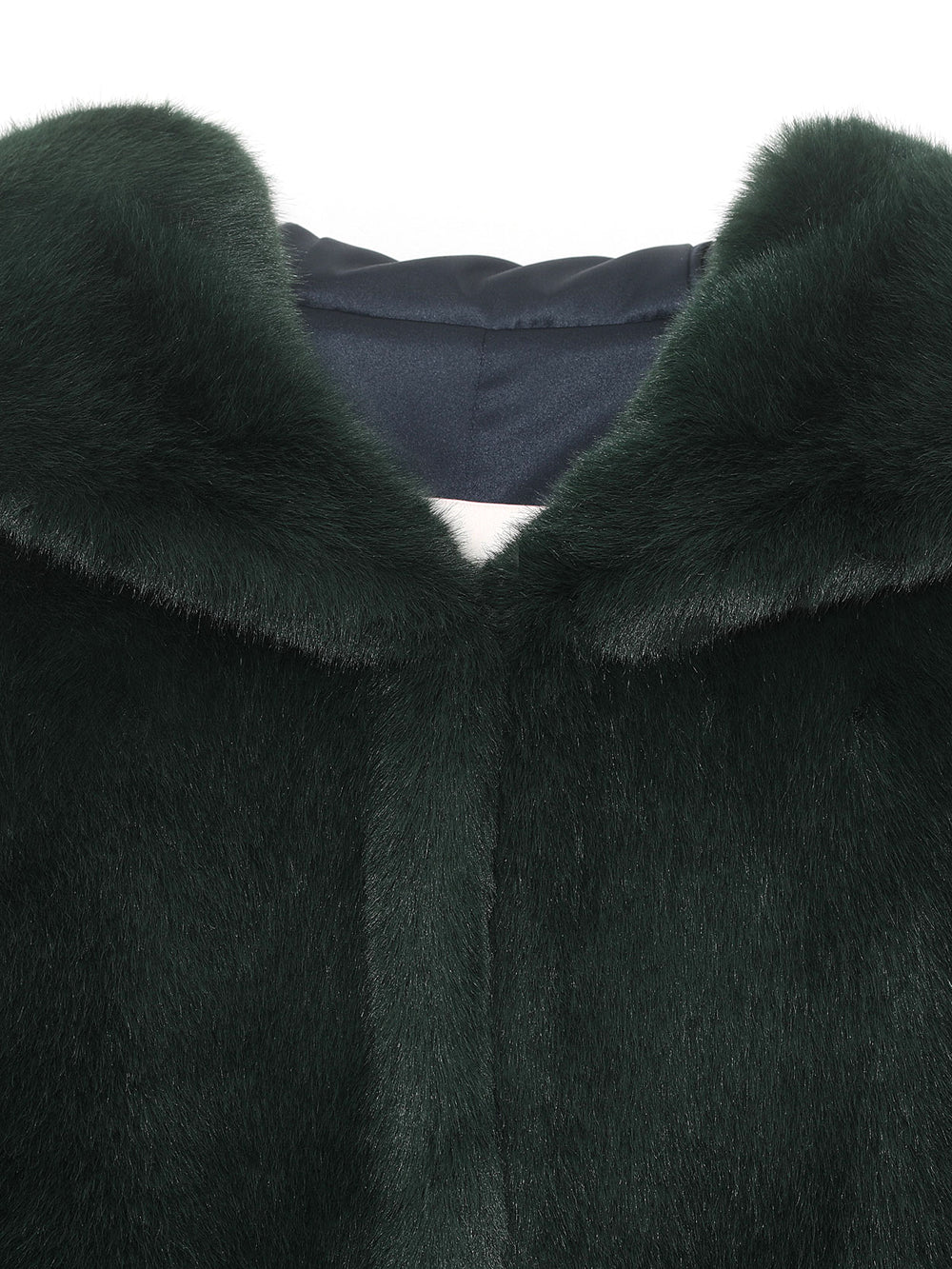 [SIGNATURE LINE] FAUX FUR LAON HOODED MAXI VEST