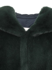 [SIGNATURE LINE] FAUX FUR LAON HOODED MAXI VEST