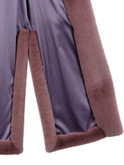 [SIGNATURE LINE] FAUX FUR LAON HOODED MAXI VEST