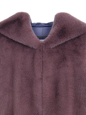 [SIGNATURE LINE] FAUX FUR LAON HOODED MAXI VEST