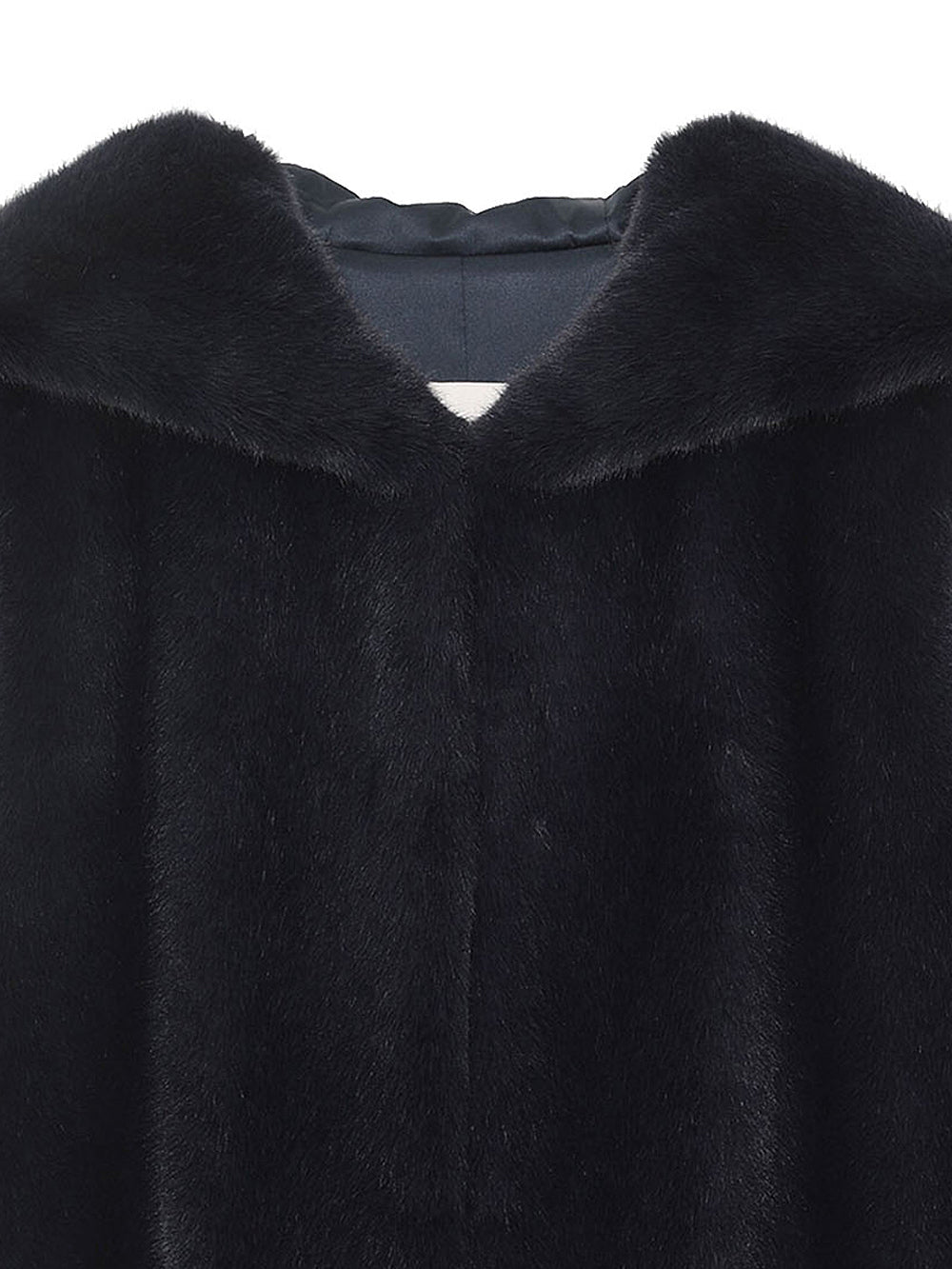 [SIGNATURE LINE] FAUX FUR LAON HOODED MAXI VEST