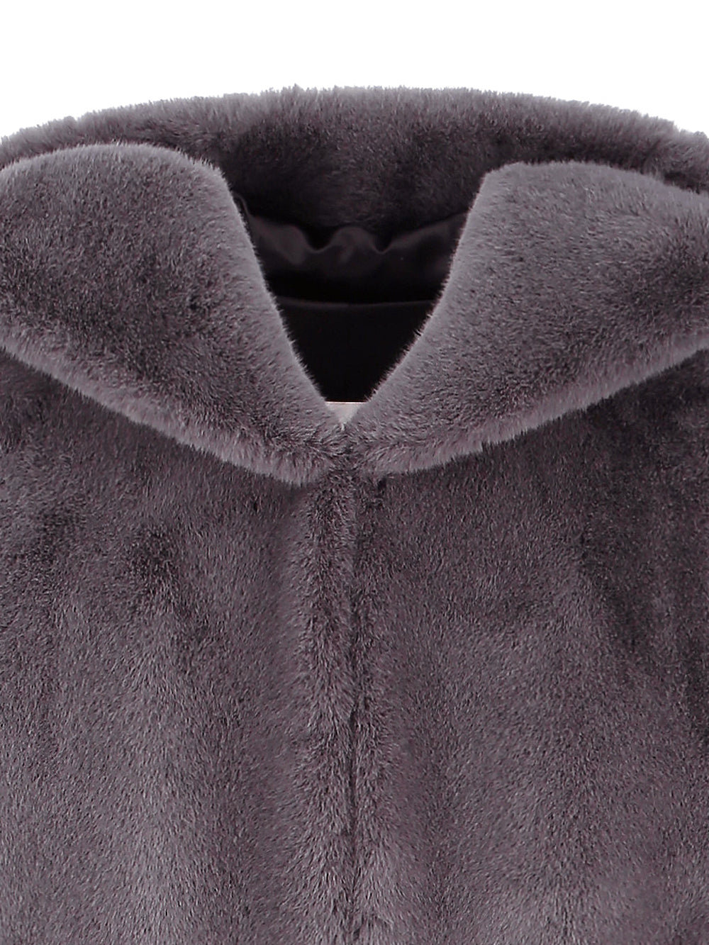 [SIGNATURE LINE] FAUX FUR LAON HOODED MAXI VEST