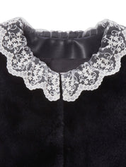 [FINAL SALE] FAUX FUR KIRE LACE DETAIL VEST