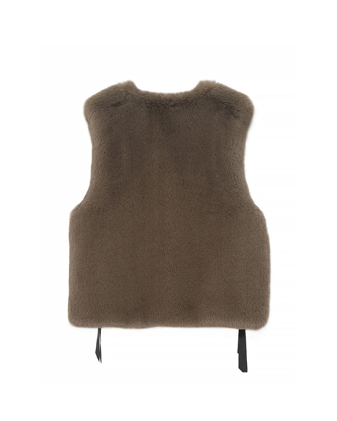 [SIGNATURE LINE] FAUX FUR TIED KITTEN RIBBON VEST