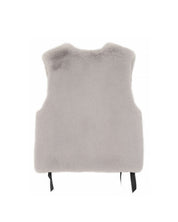 [SIGNATURE LINE] FAUX FUR TIED KITTEN RIBBON VEST