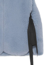 [SIGNATURE LINE] FAUX FUR TIED KITTEN RIBBON VEST