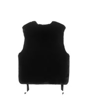 [SIGNATURE LINE] FAUX FUR TIED KITTEN RIBBON VEST